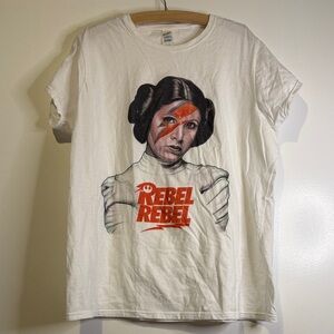 Star Wars x David Bowie Princess Leia Rebel Resistance T-shirt